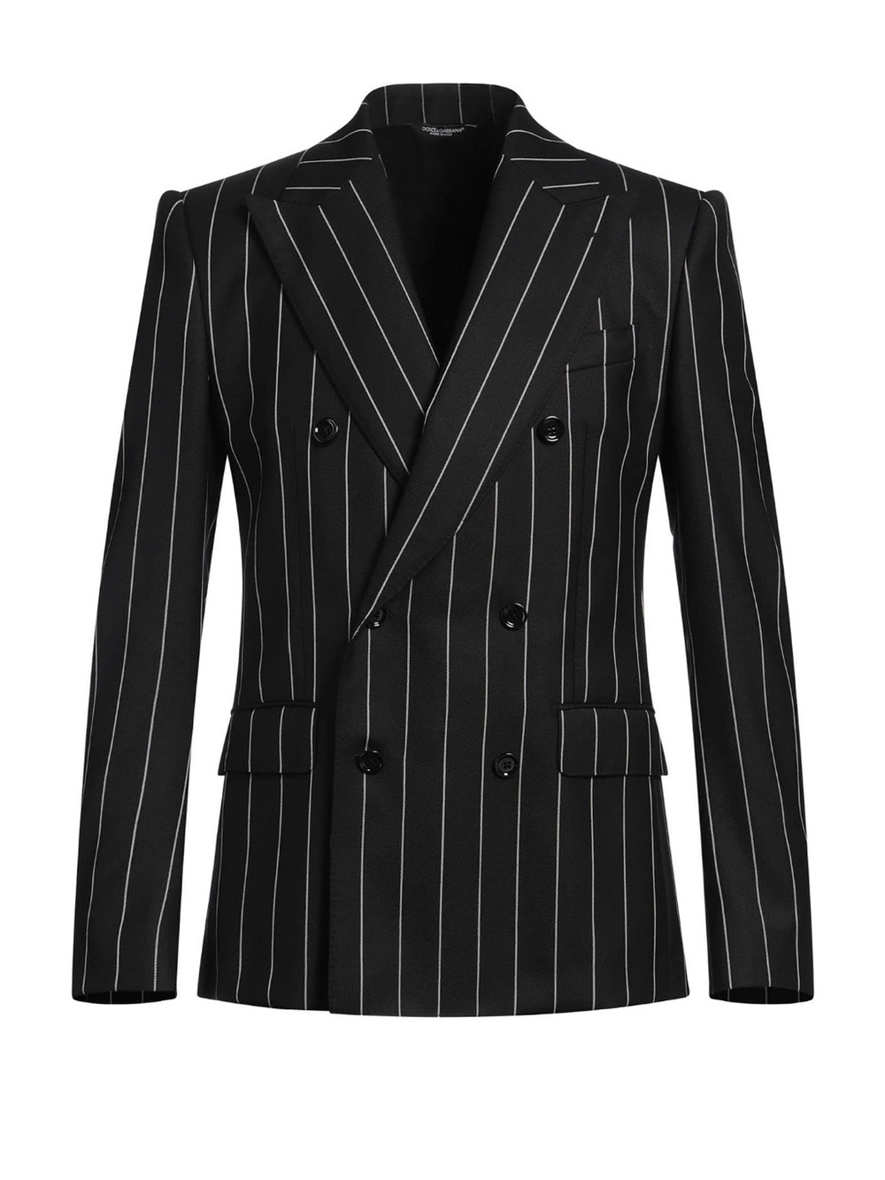 Double-Breasted Black Striped Blazer by Dolce&Gabbana